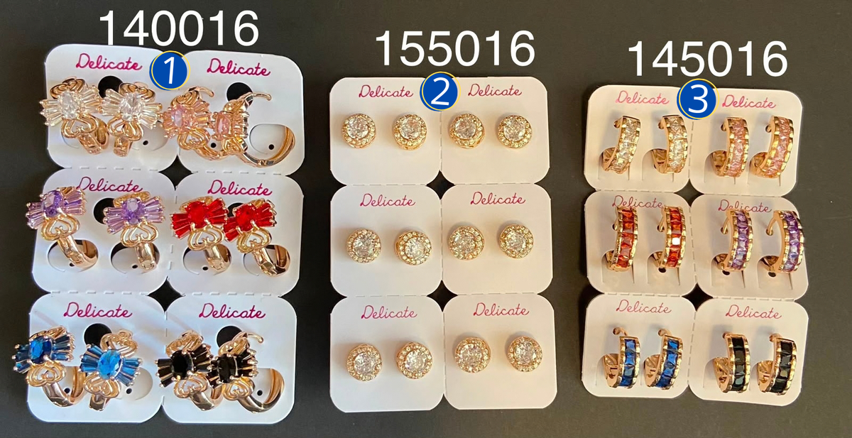 [26/SEPTIEMBRE/26] Paquete de 6 pares de Aretes MV M4 Oro Laminado