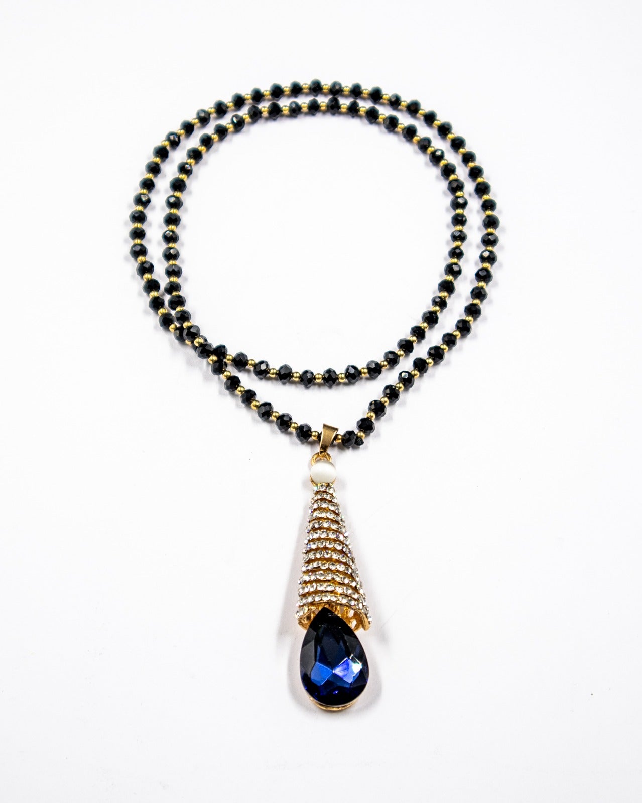 Collar de Cristales Multicolor M4 Oro Laminado