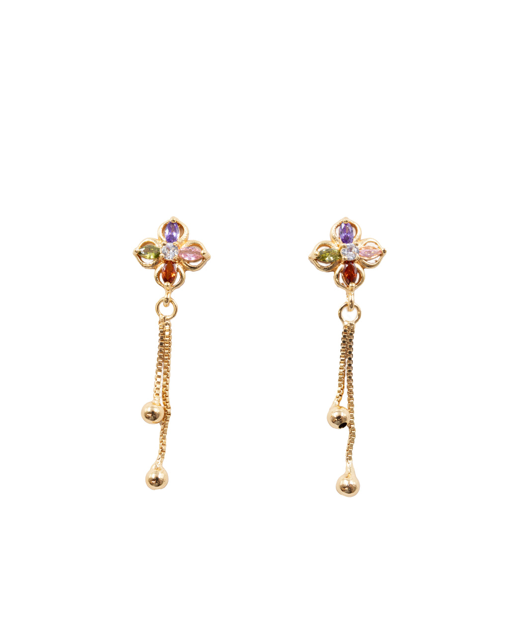 Aretes Dorados Largos M2 Oro Laminado