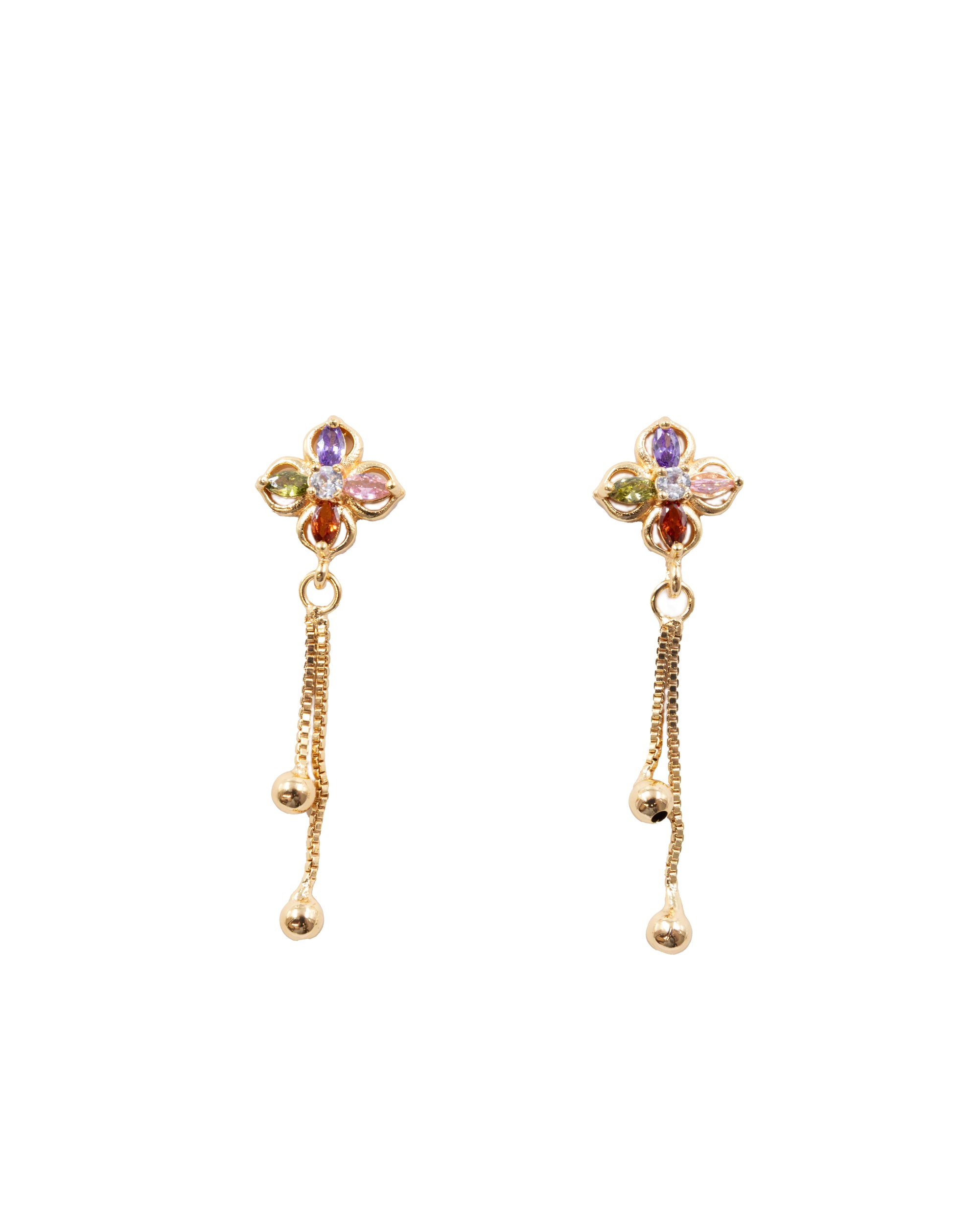 Aretes Dorados Largos M2 Oro Laminado