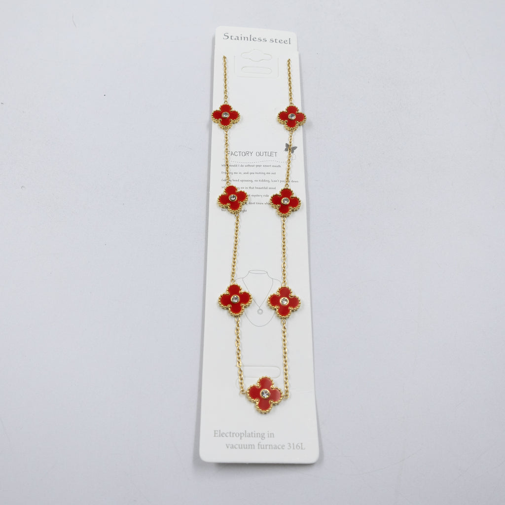Collar Dorado de Trebol M3 Oro Laminado