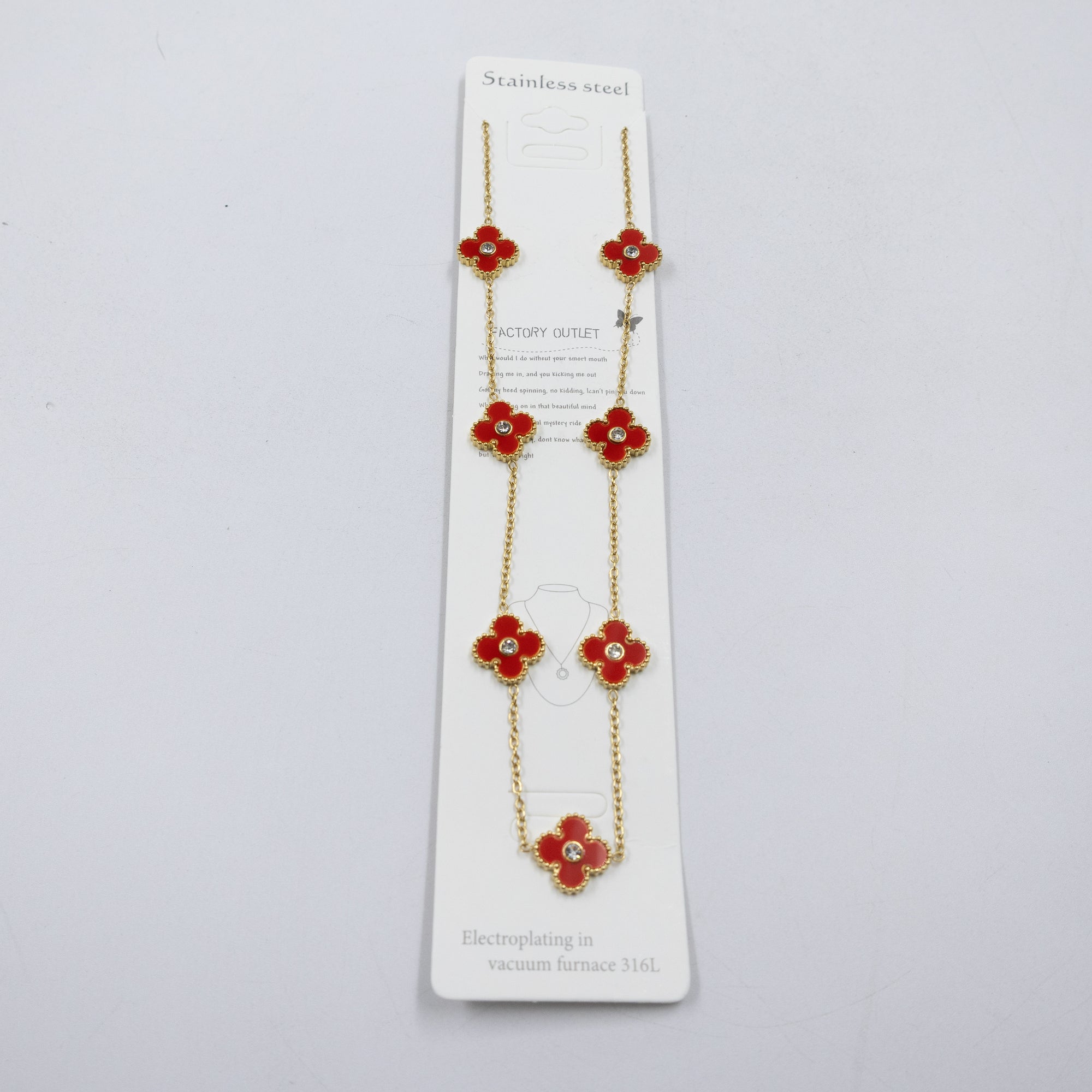 Collar Dorado de Trebol M3 Oro Laminado
