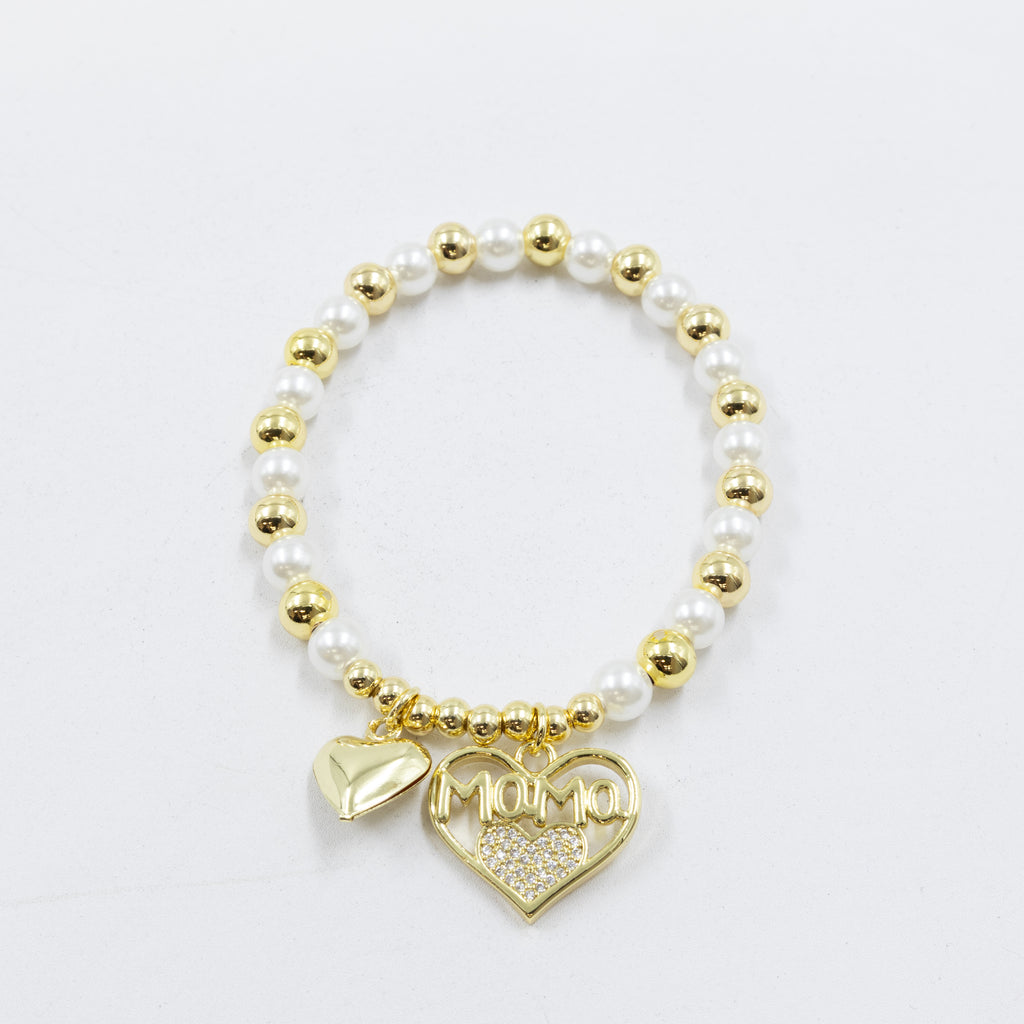 Pulsera con dije de Mamá M1 Oro Laminado 05/03/26