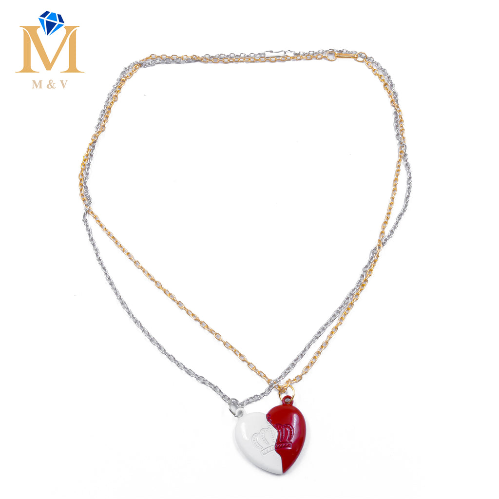 Collares en Pareja de corazón M5 Acero Inoxidable