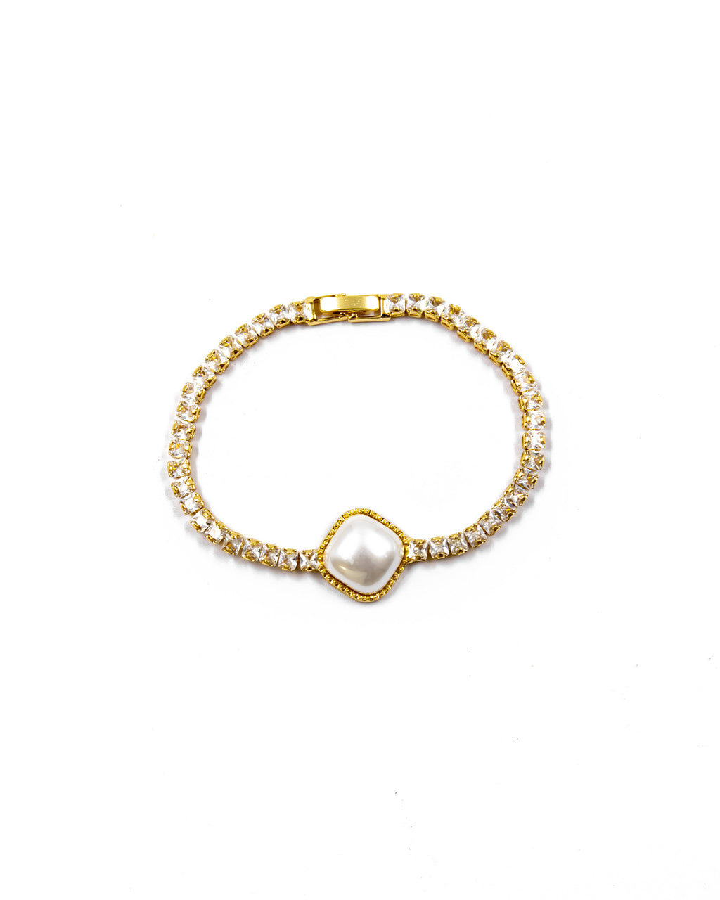 Pulsera dorada de piedras con piedra - M3 Oro Laminado