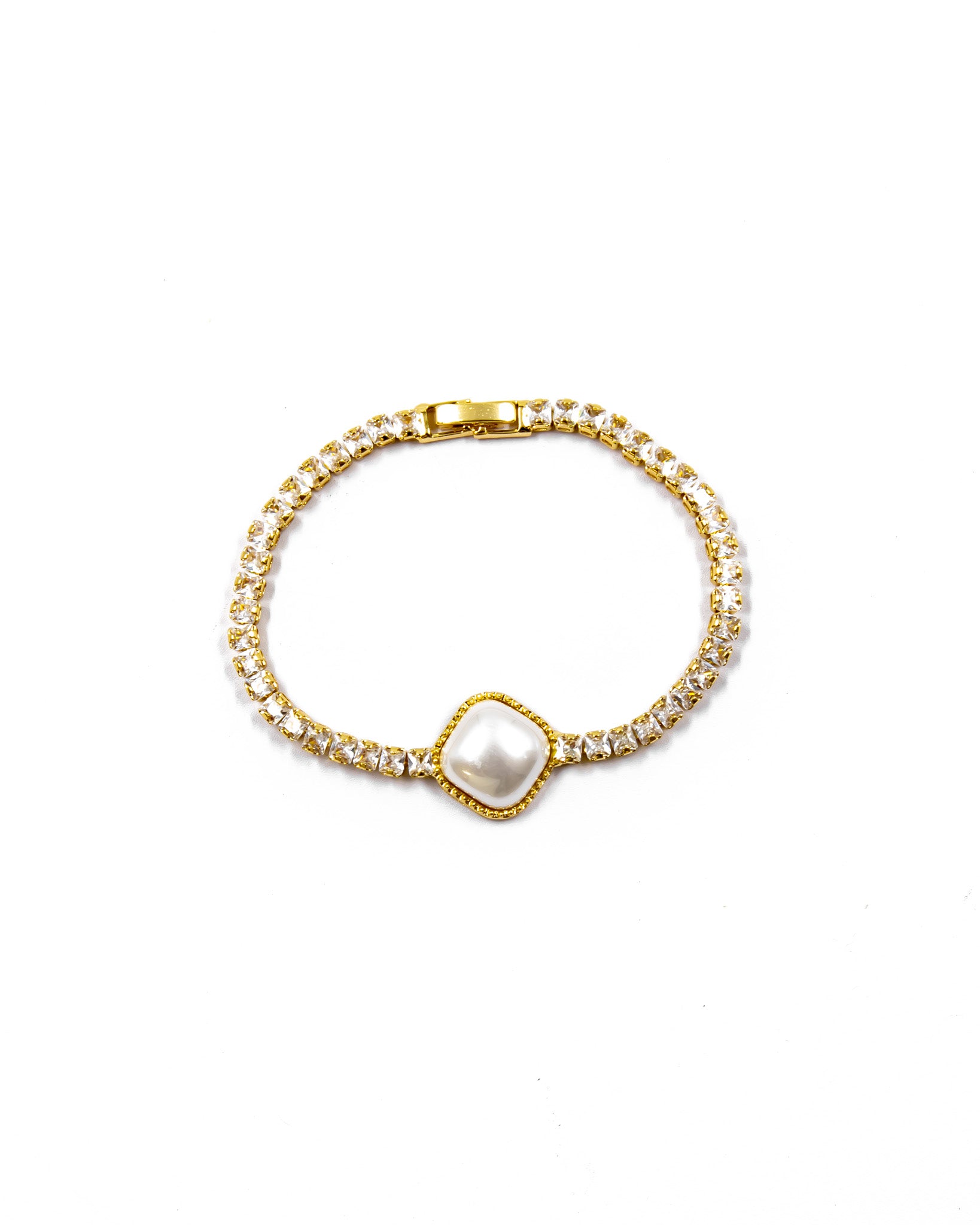 Pulsera dorada de piedras con piedra - M3 Oro Laminado