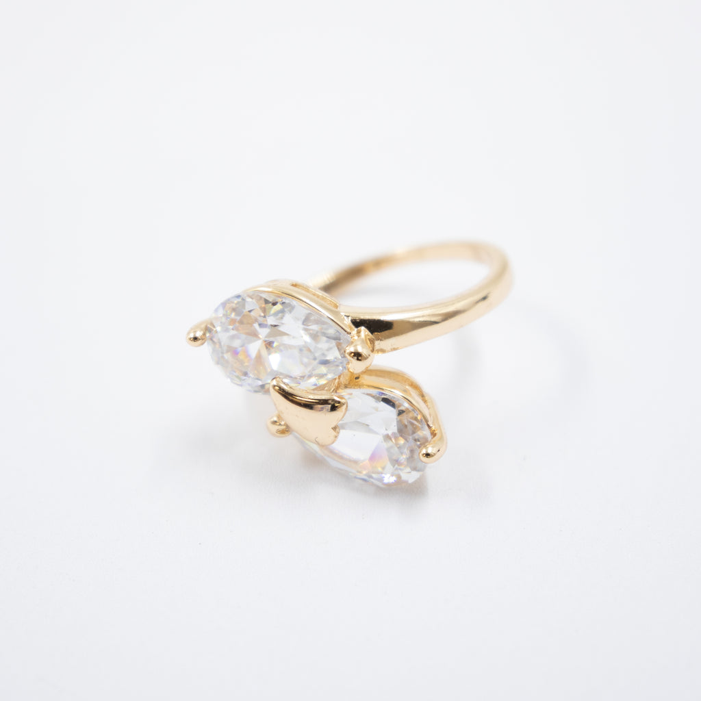 Anillos Dorados Xuping con Piedras M1 Oro Laminado