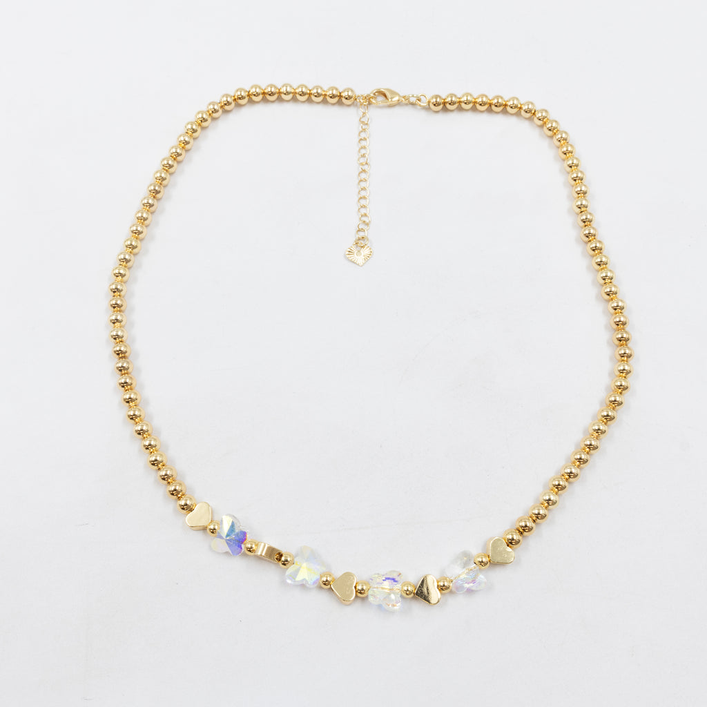 Collar Dorado de Cuentas M1 Oro Laminado