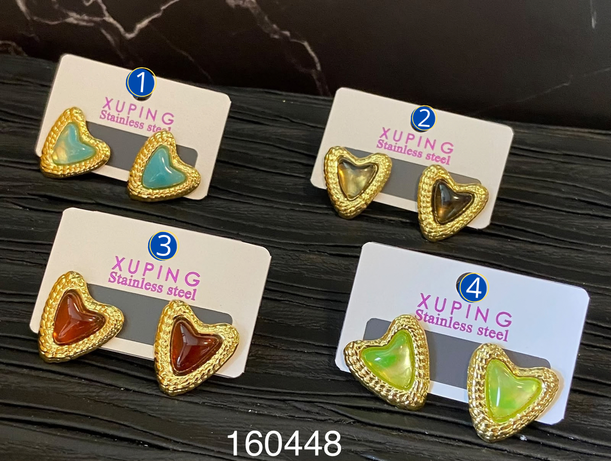 [03/OCTUBRE/26] Aretes Dorados Diferentes Diseños M27 Acero Inoxidable