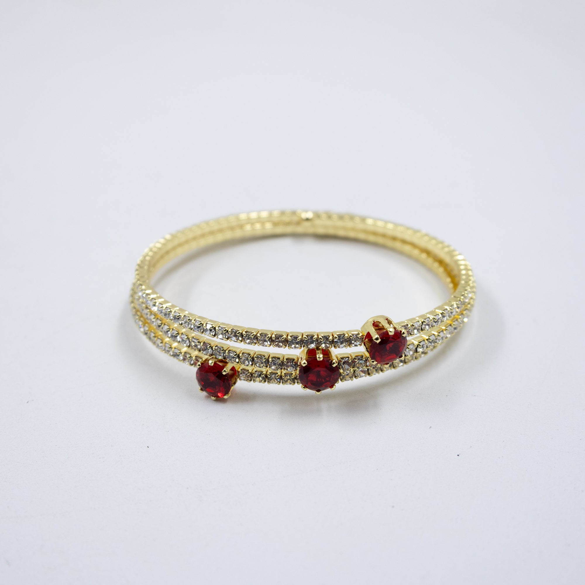 Pulseras Doradas con Piedras M7 Oro Laminado