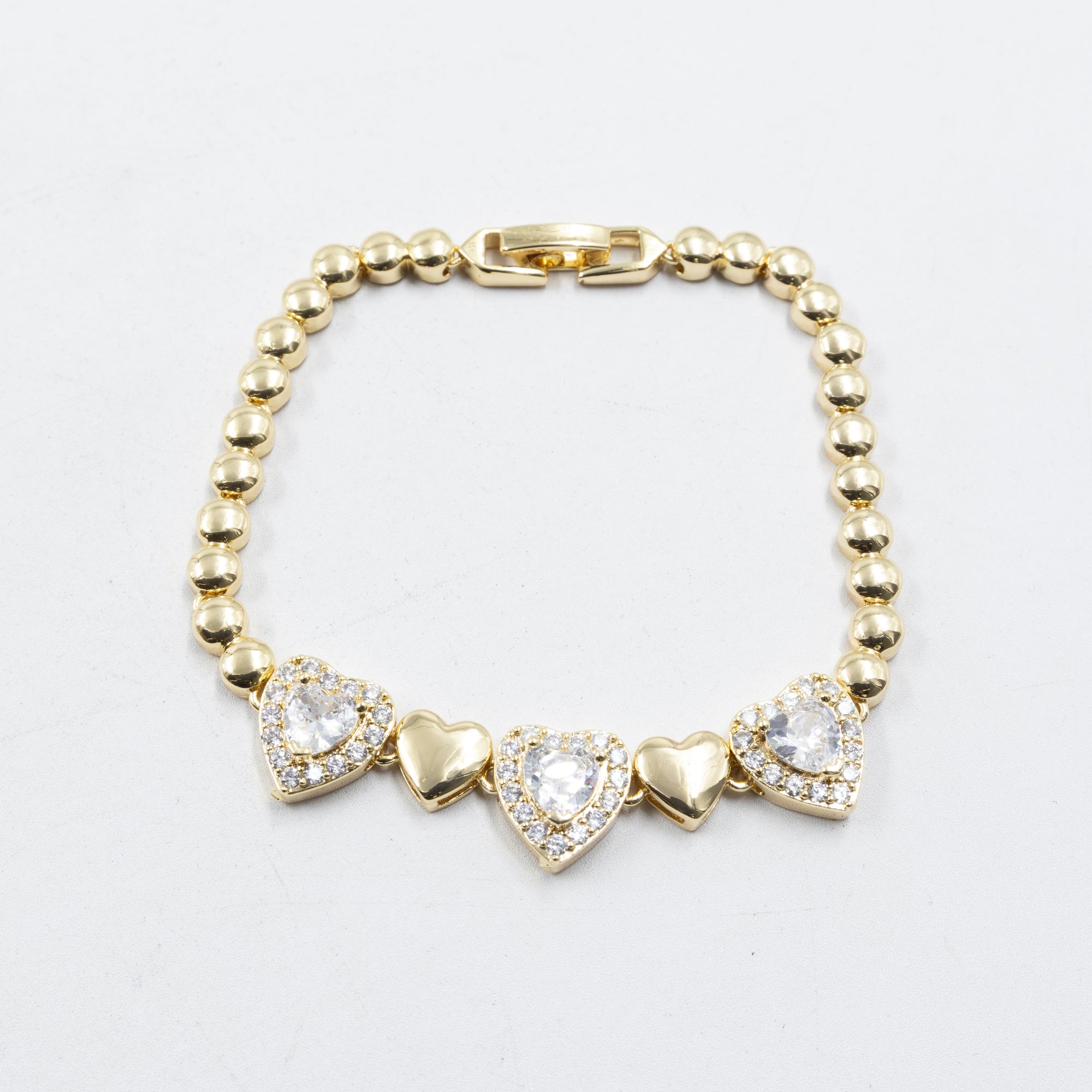Pulseras Doradas con Piedras M4 Oro Laminado