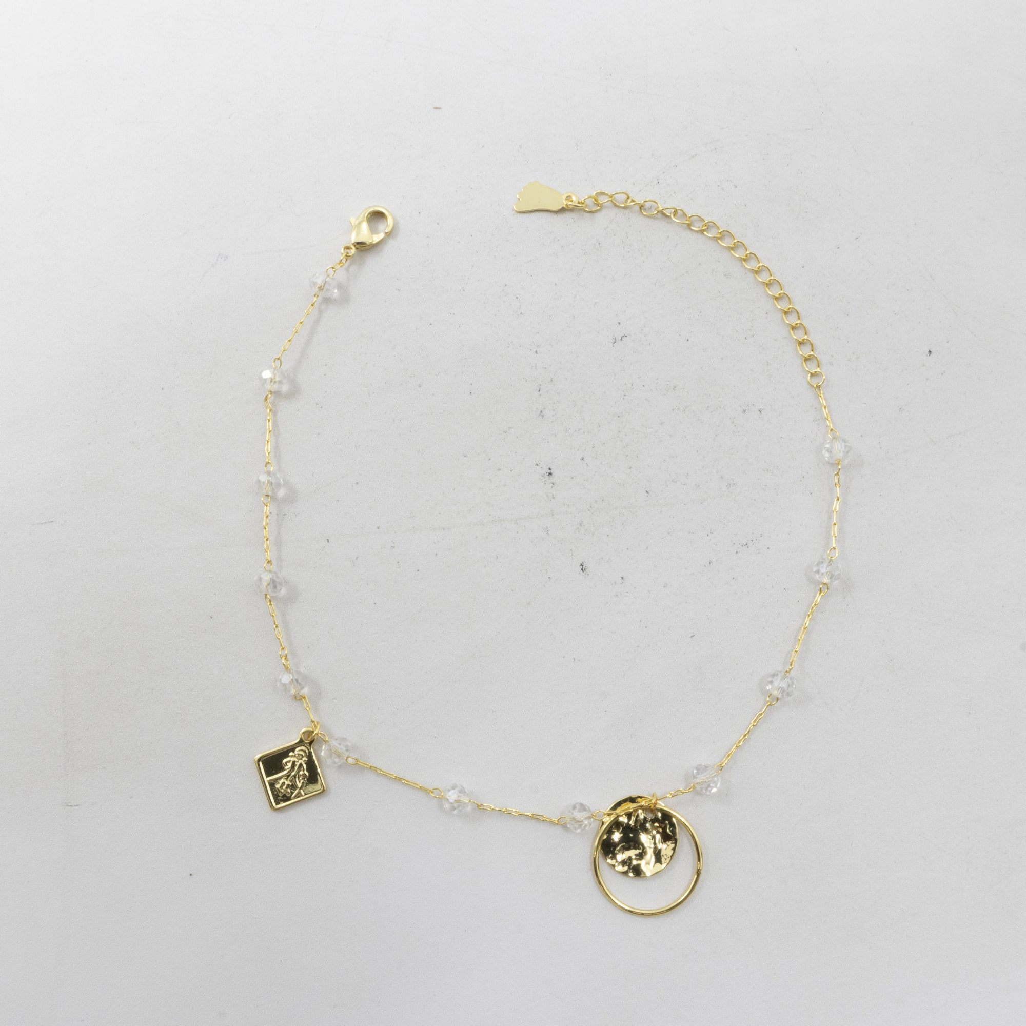 Tobilleras Doradas Ajustables M14 Oro Laminado