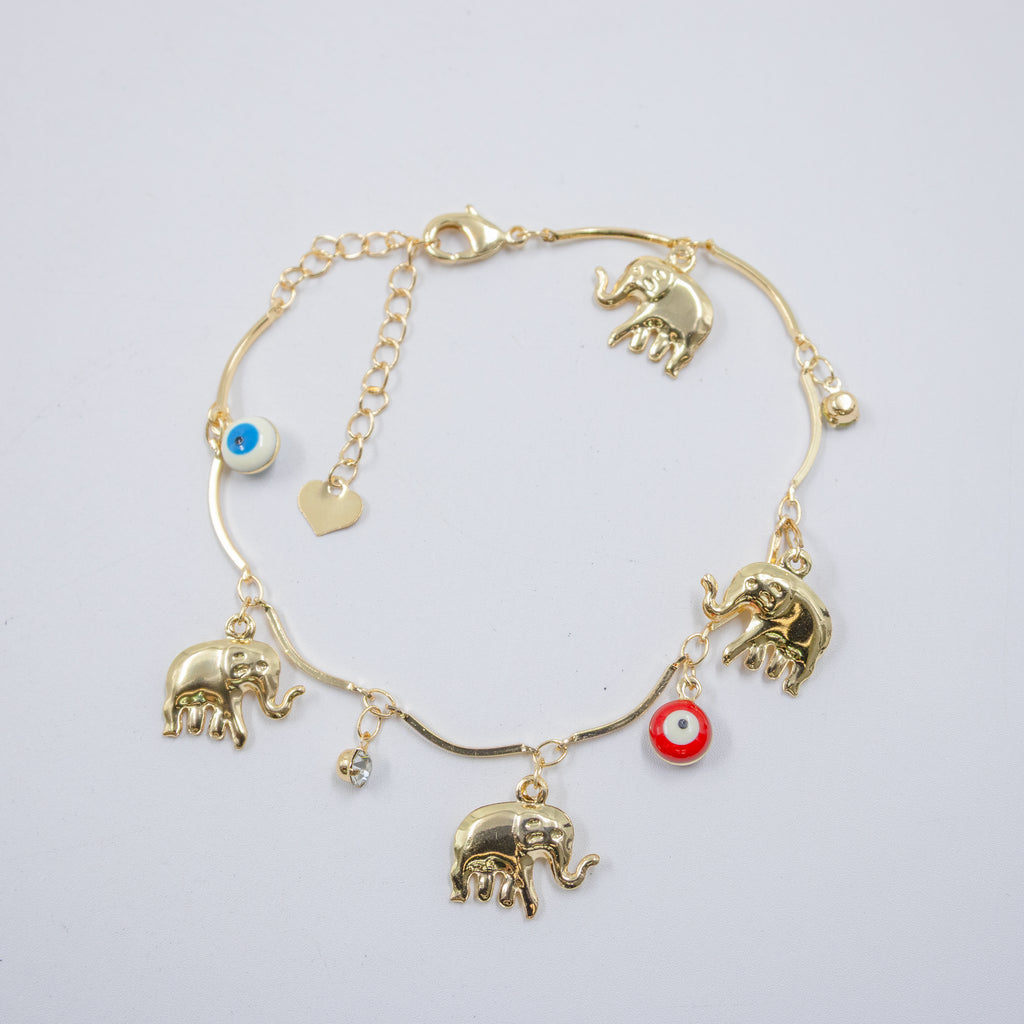 Pulsera Dorada de Ojo Turco M1 Oro Laminado