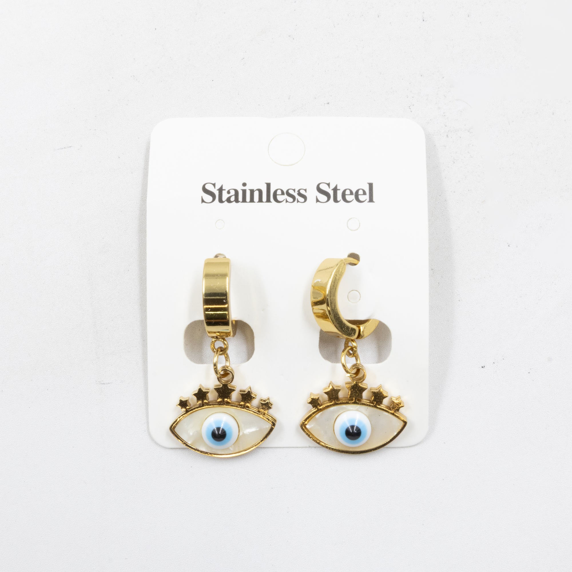 Aretes Dorados de Ojo Turco M1 Oro Laminado