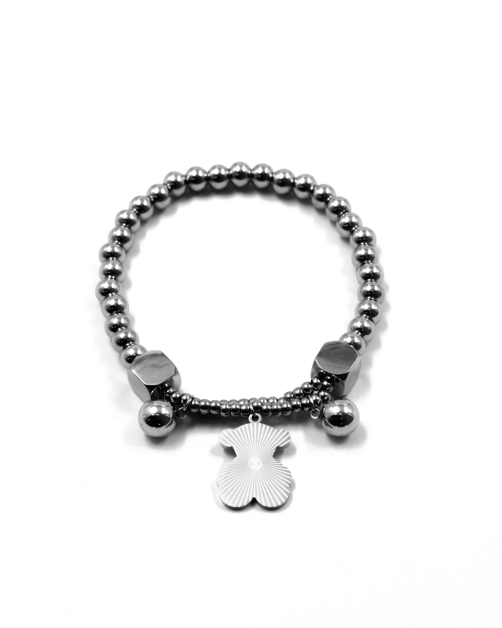 Pulsera de cuentas con dije de Oso - M2 Oro Laminado