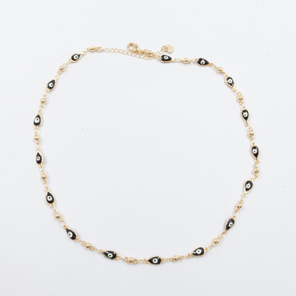 Collar Dorado de Ojo Turco M1 Oro Laminado