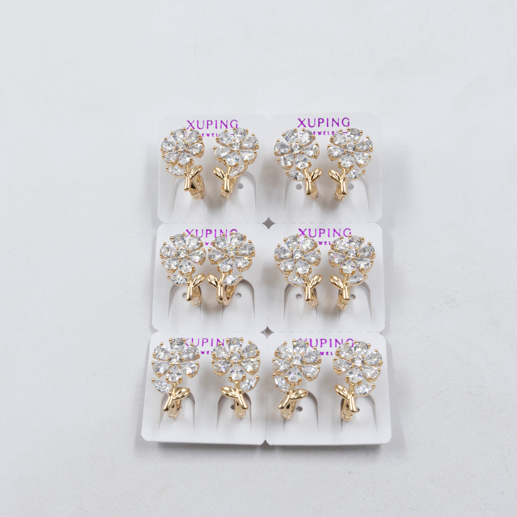 Paquete de 6 pares de Aretes Xuping Dorado M22 Oro Laminado