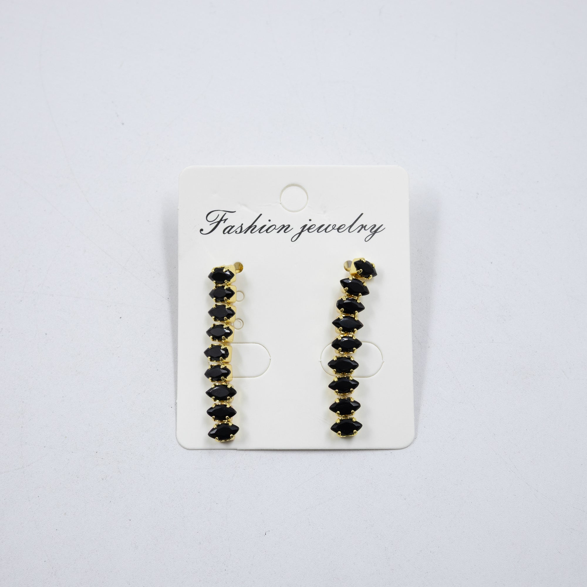 Aretes Largos Dorados con piedras M1 Oro Laminado
