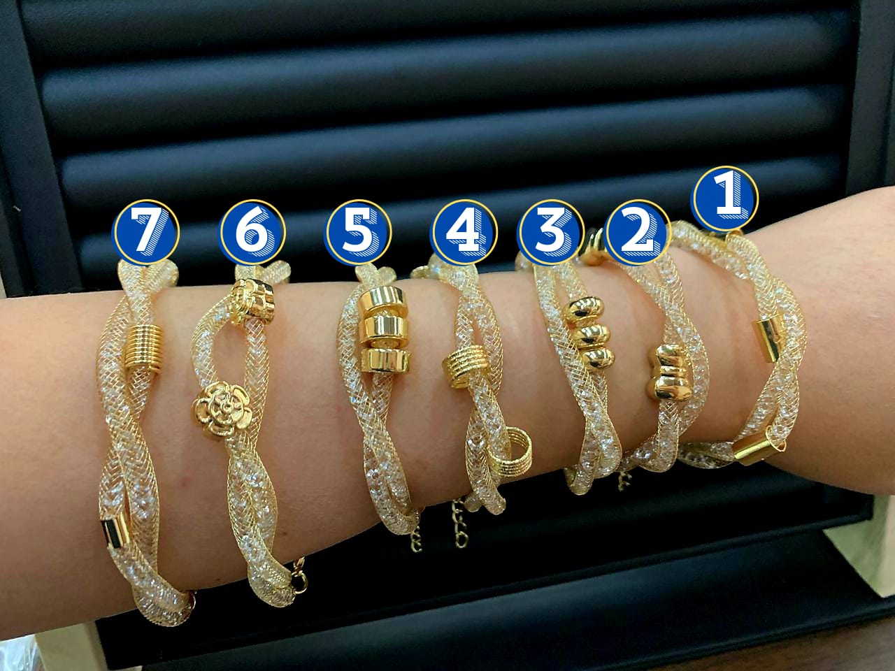 Pulsera Malla Dorada M4 Oro Laminado