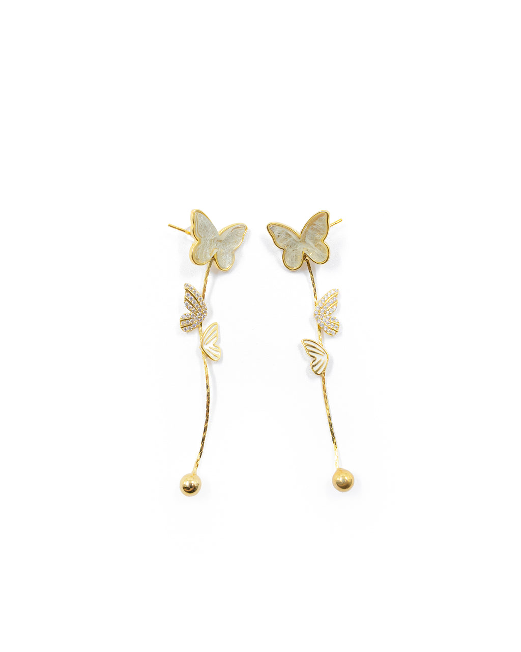 Aretes Largos Ansheli Dorados M12 Oro Laminado