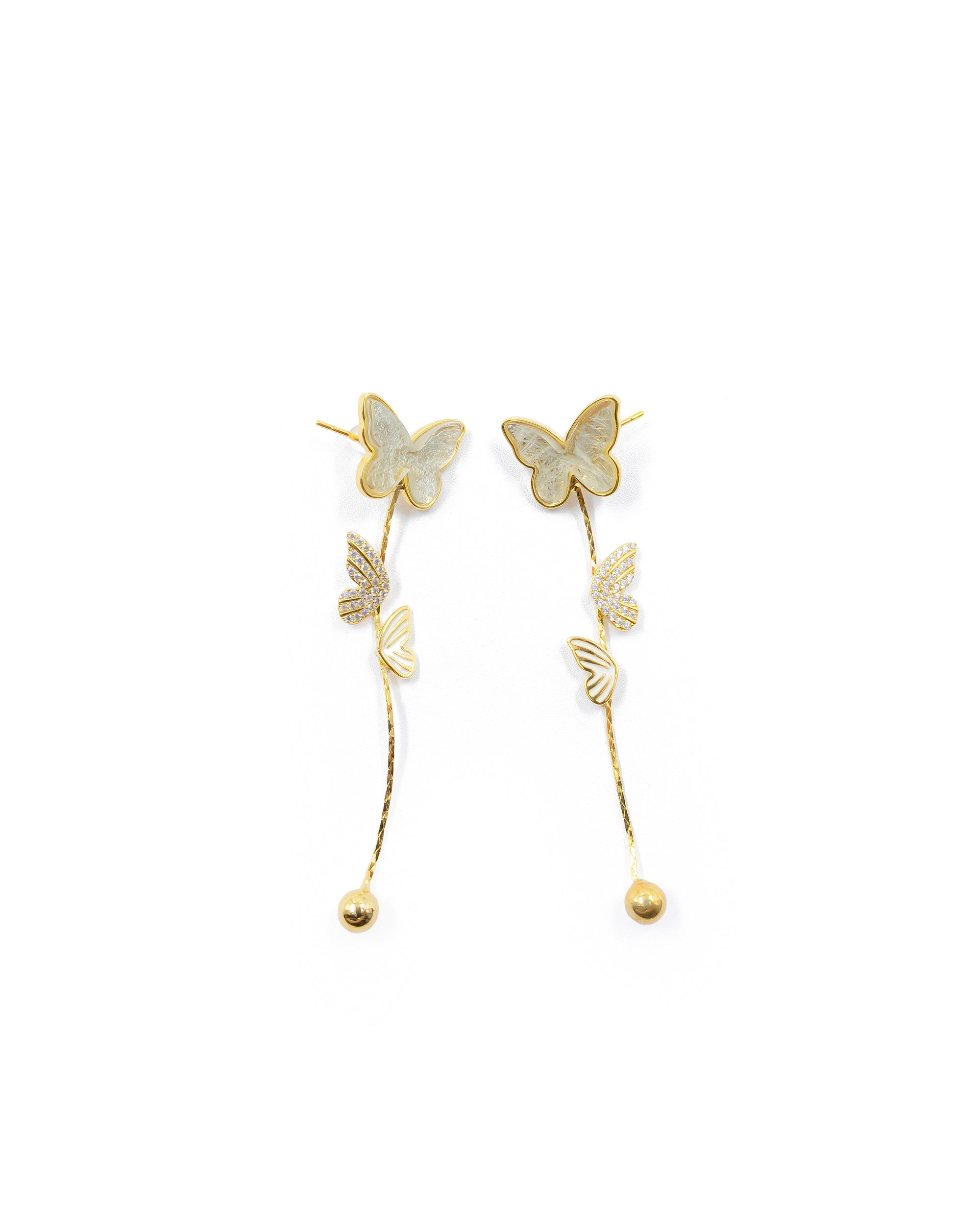 Aretes Largos Ansheli Dorados M12 Oro Laminado