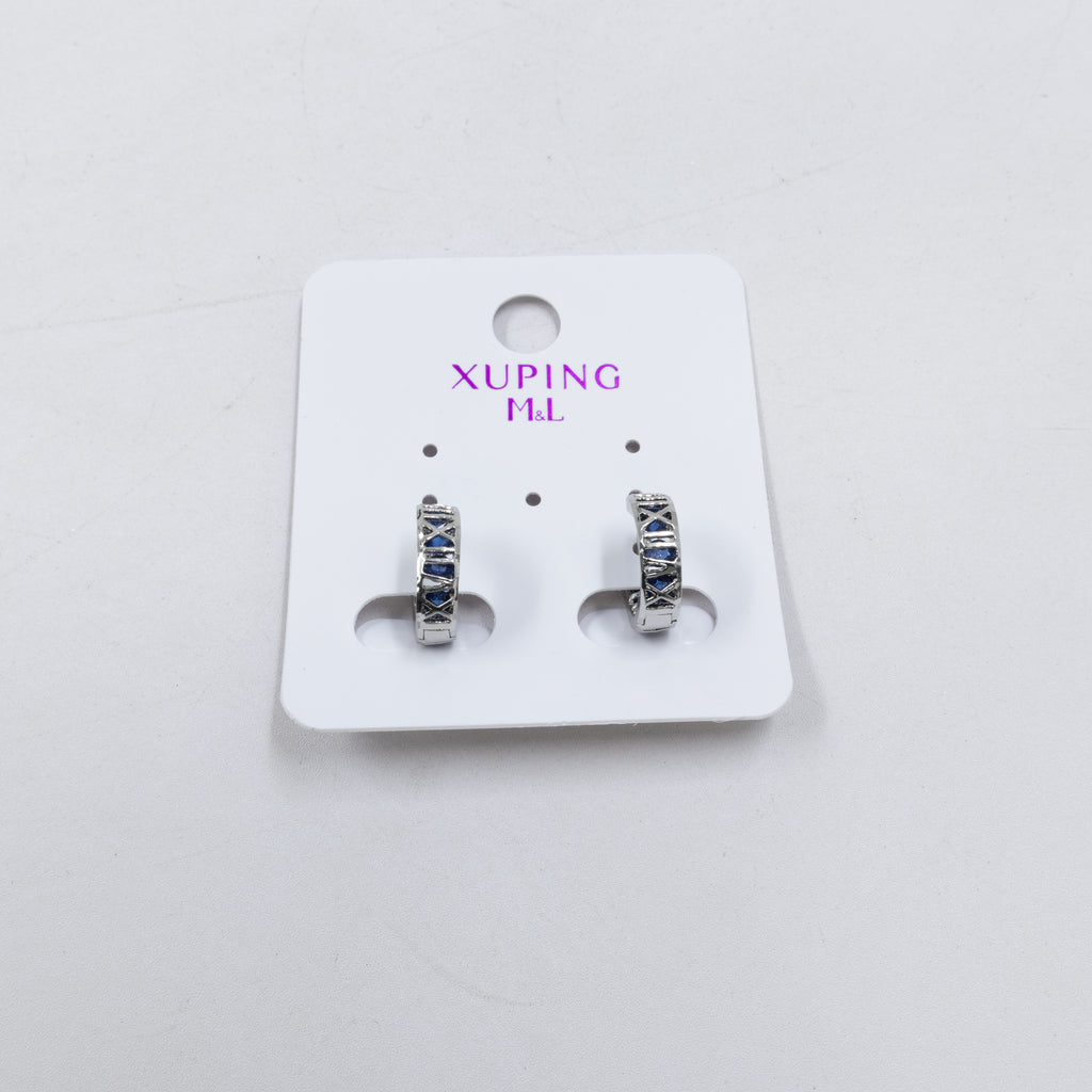 Aretes Plateados Xuping de Broche M14 Oro Laminado
