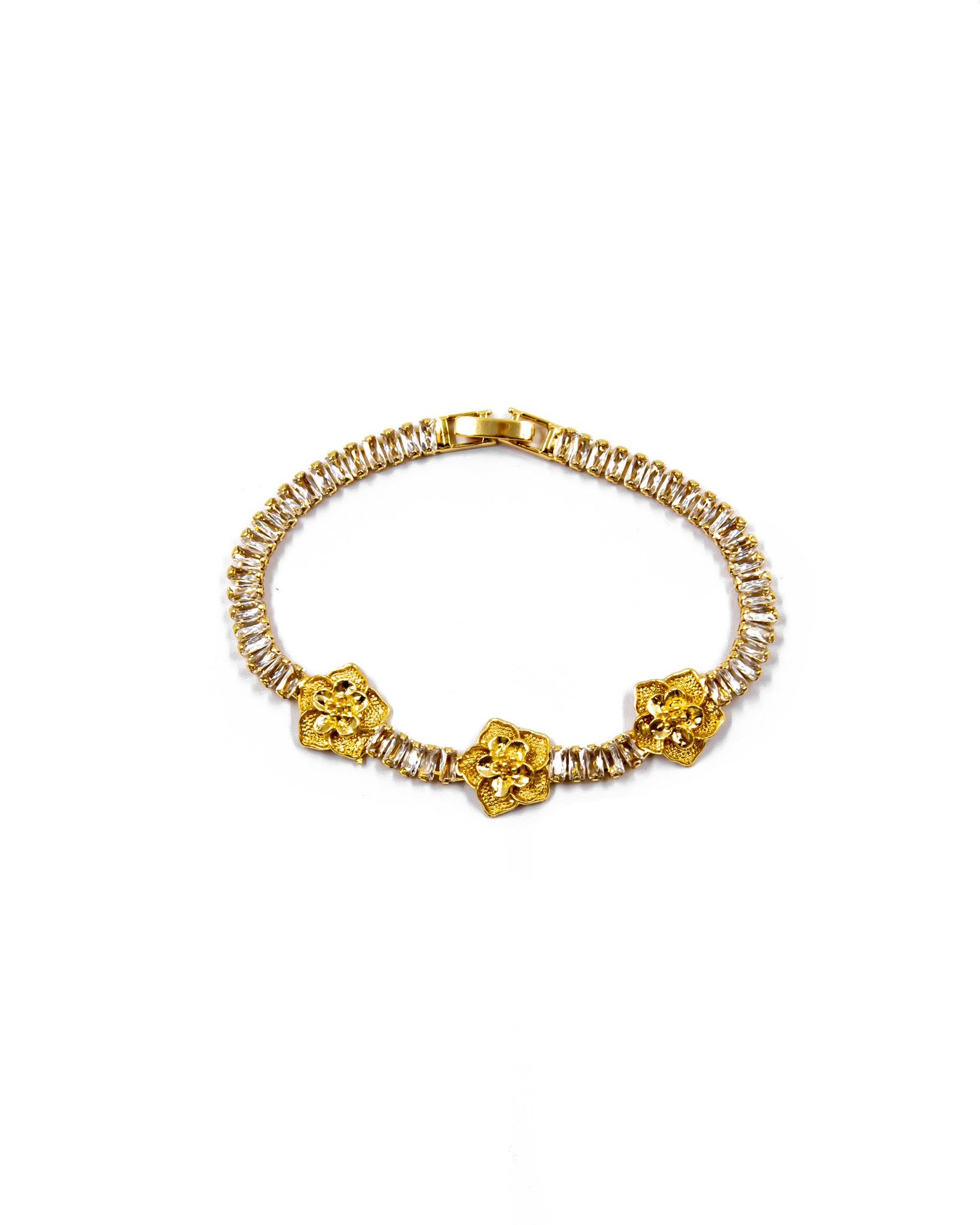 Pulsera dorada de piedras con piedra - M1 Oro Laminado
