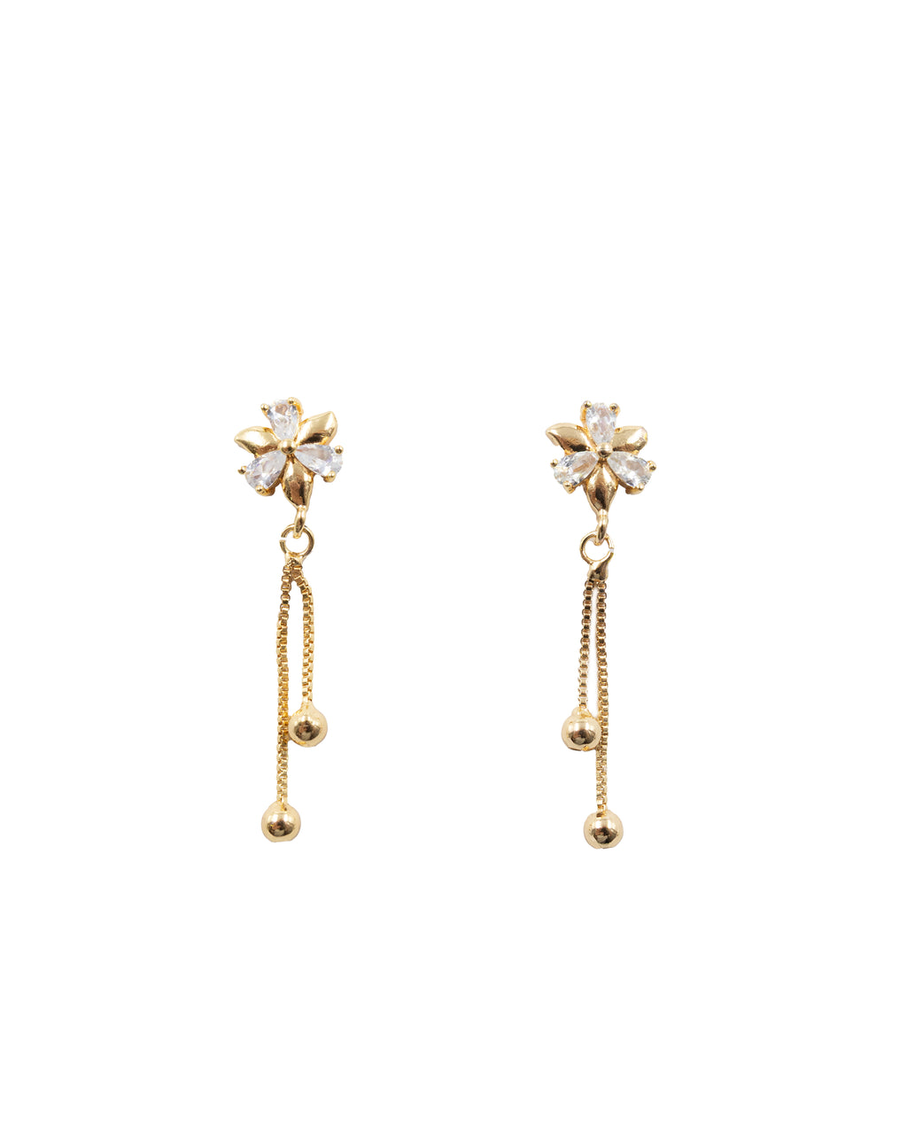 Aretes Dorados Largos M6 Oro Laminado