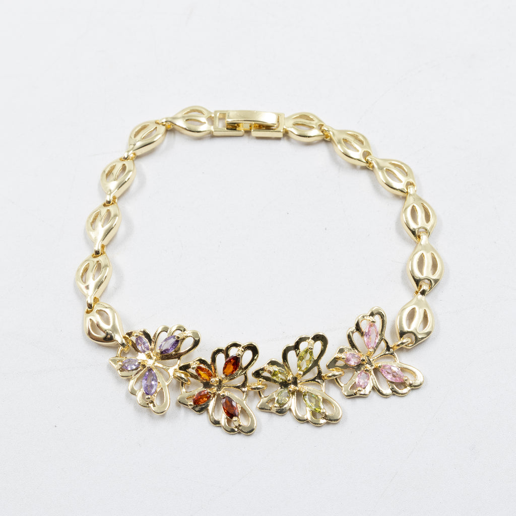 Pulseras Doradas con Piedras M5 Oro Laminado