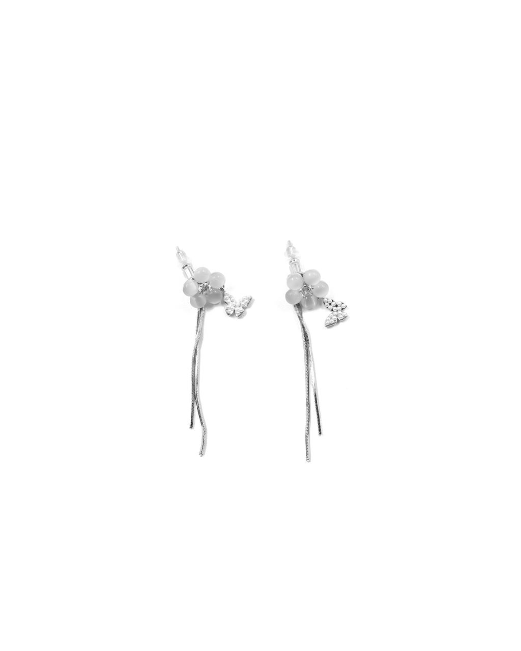 Aretes Largos Ansheli Plateados M21 Oro Laminado