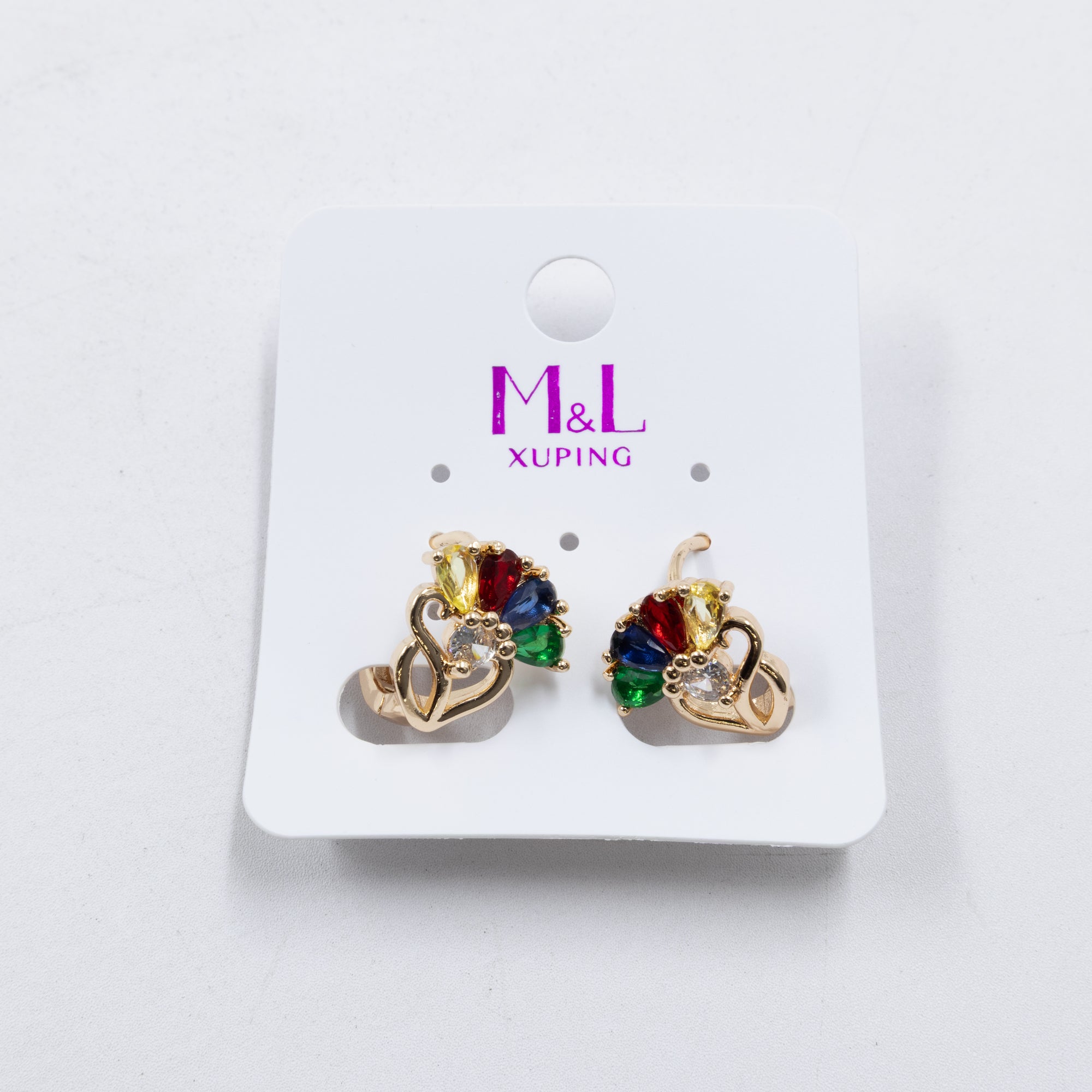 Aretes Dorados Xuping de Poste M4 Oro Laminado