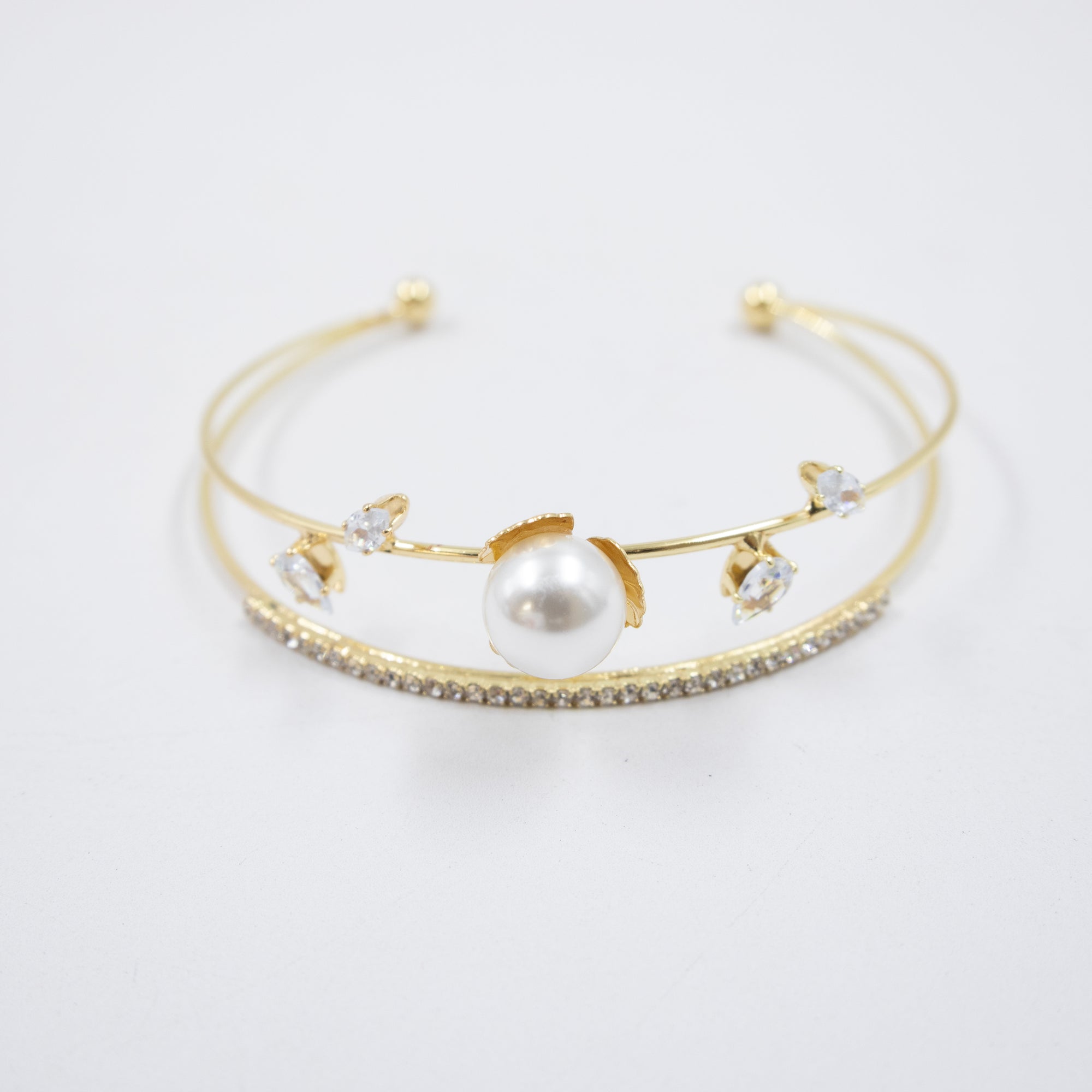 Pulsera Dorada con Piedras M2 Oro Laminado