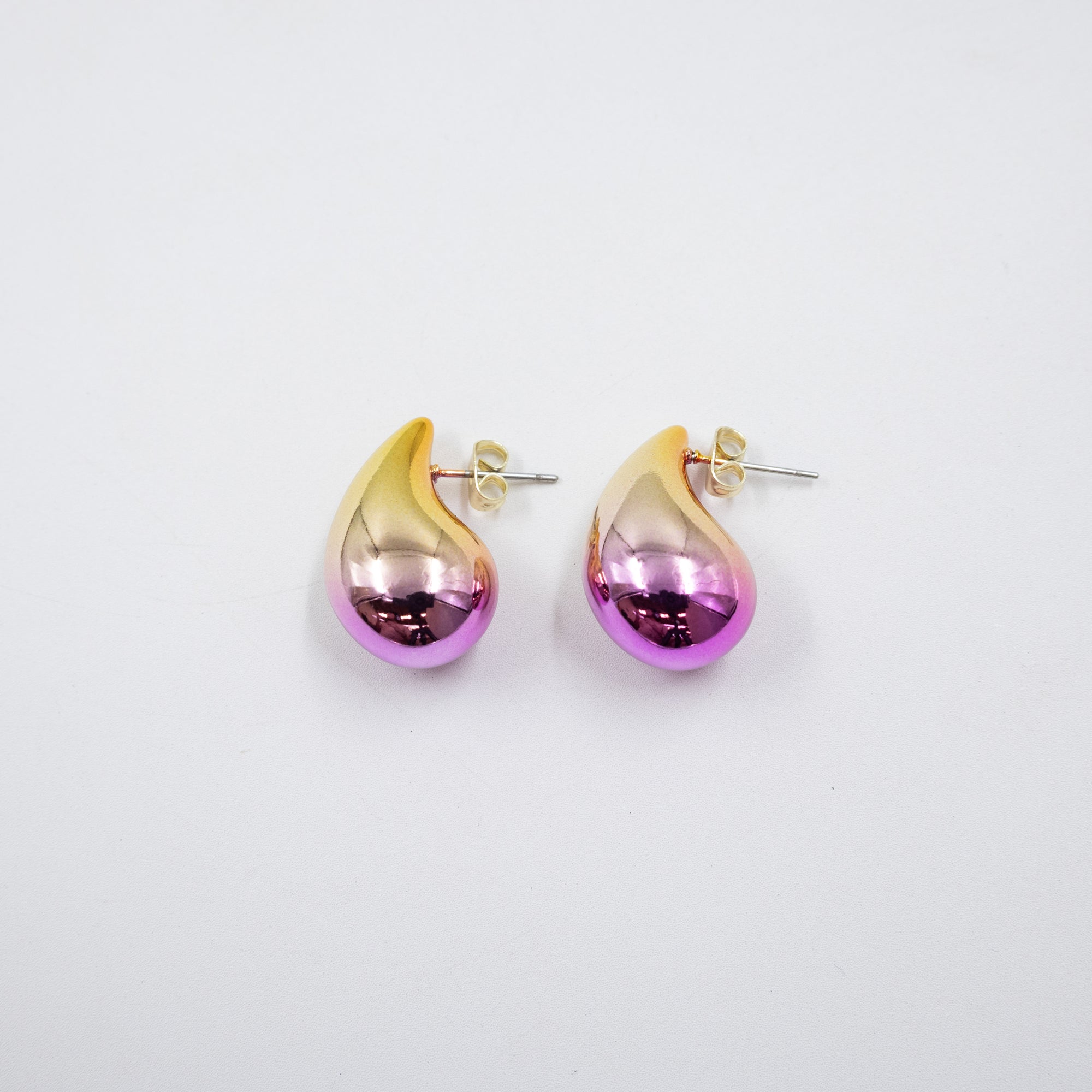 Aretes Chicos de colores M1 Oro Laminado