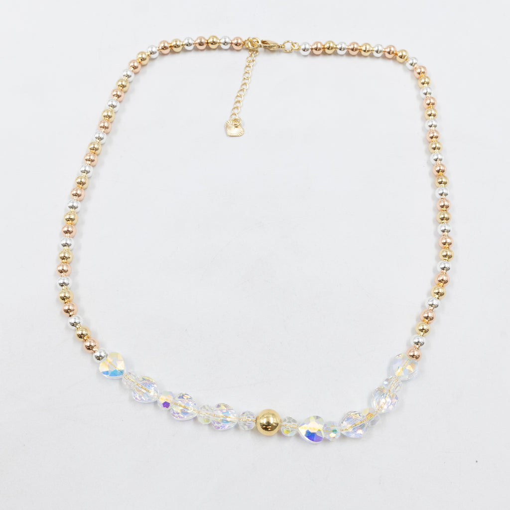 Collar Oro Florentino de Cuentas M3 Oro Laminado