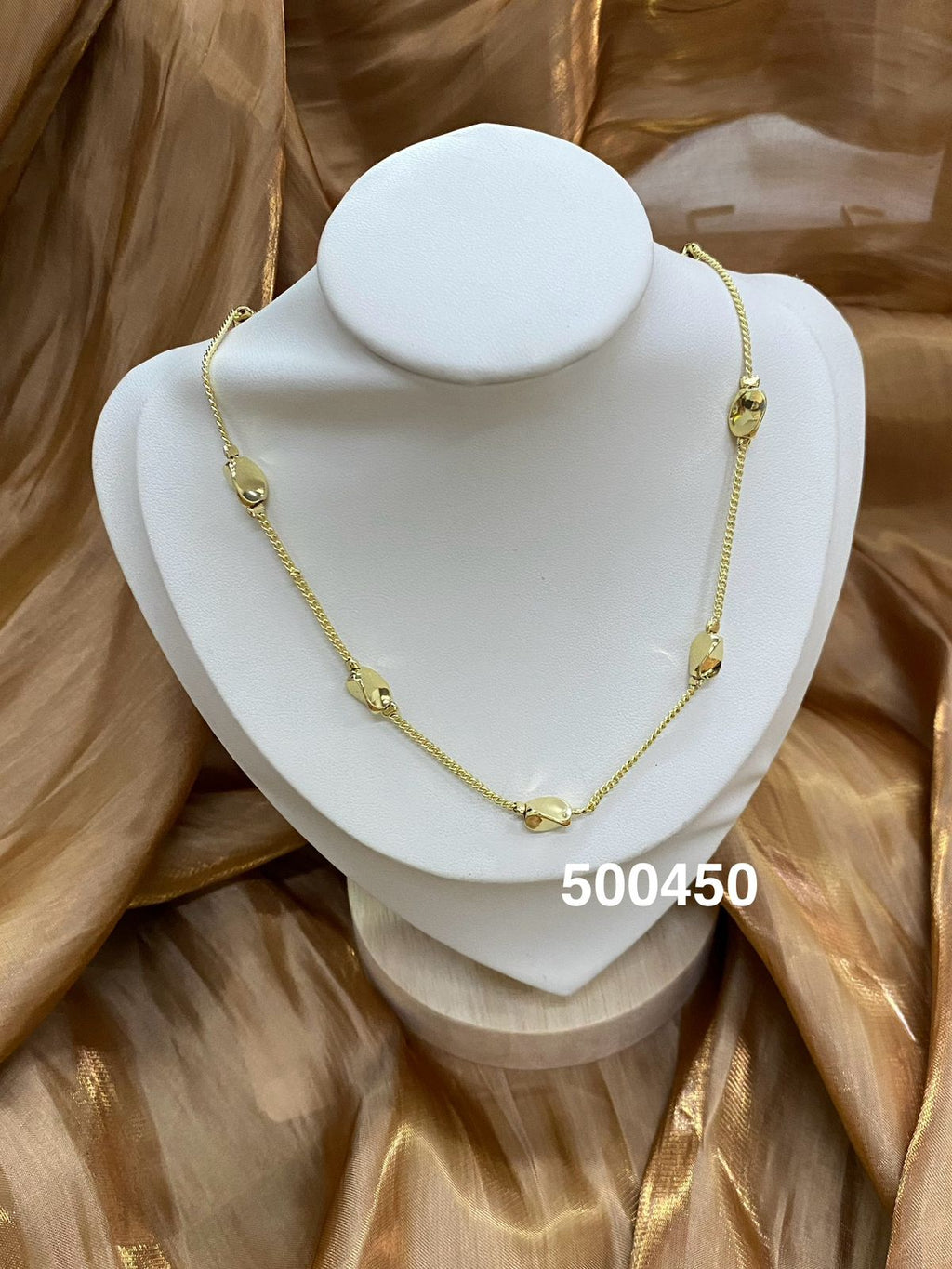 Collares Dorados de Cuentas M2 Oro Laminado