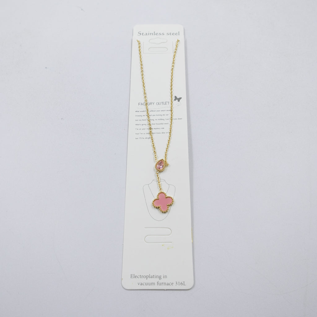 Collar Dorado de Trebol M1 Oro Laminado