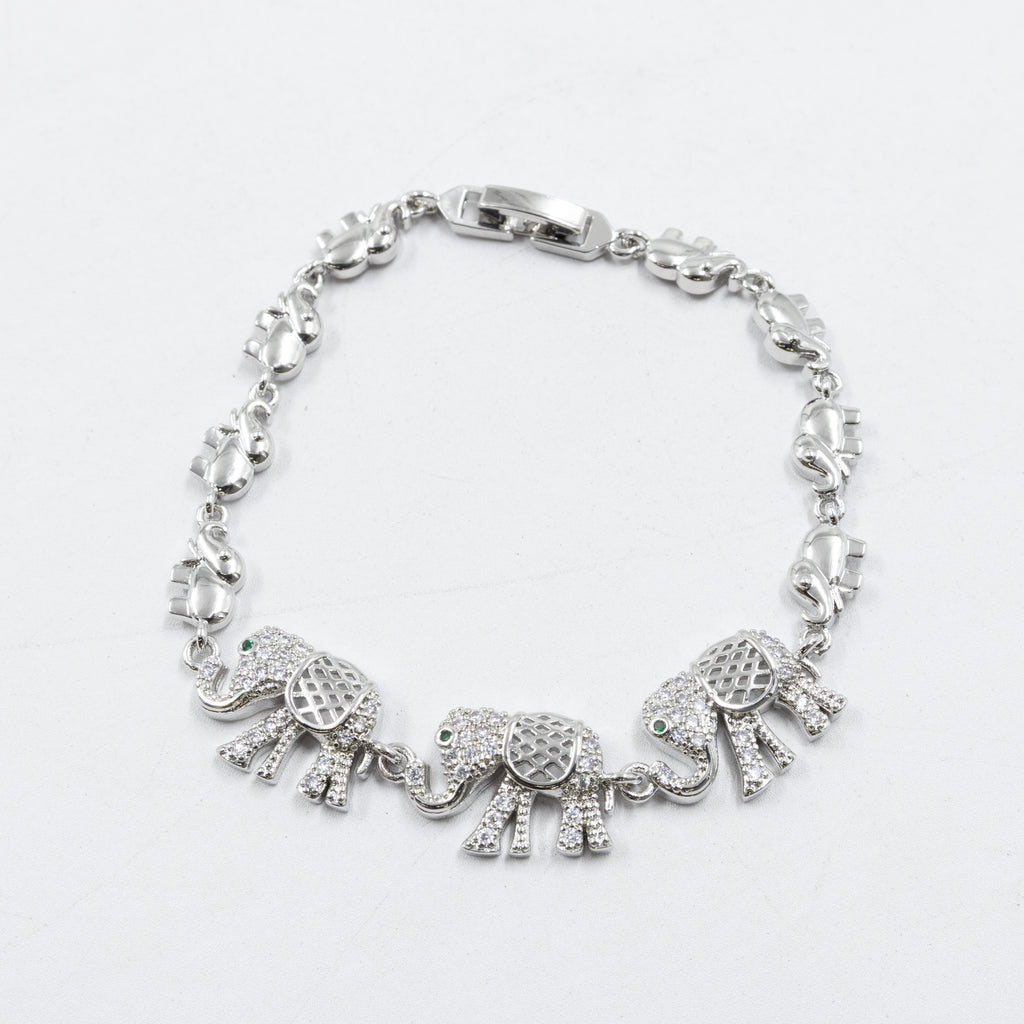 Pulseras Plateadas con Piedras M1 Oro Laminado