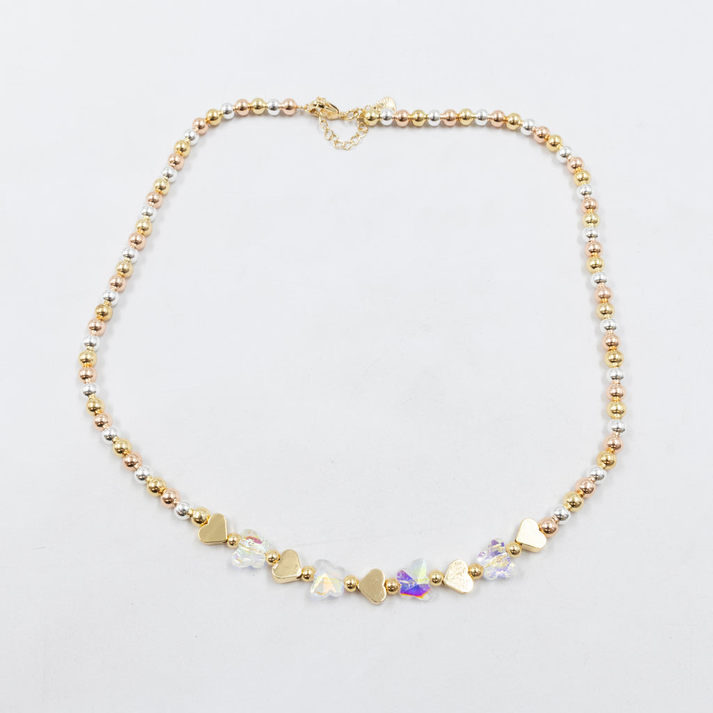 Collar Oro Florentino de Cuentas M2 Oro Laminado