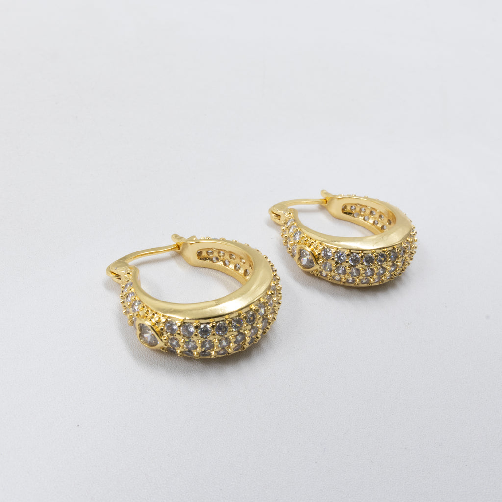 Aretes Dorados con piedras Caja 1 M1 Oro Laminado 01/06/26
