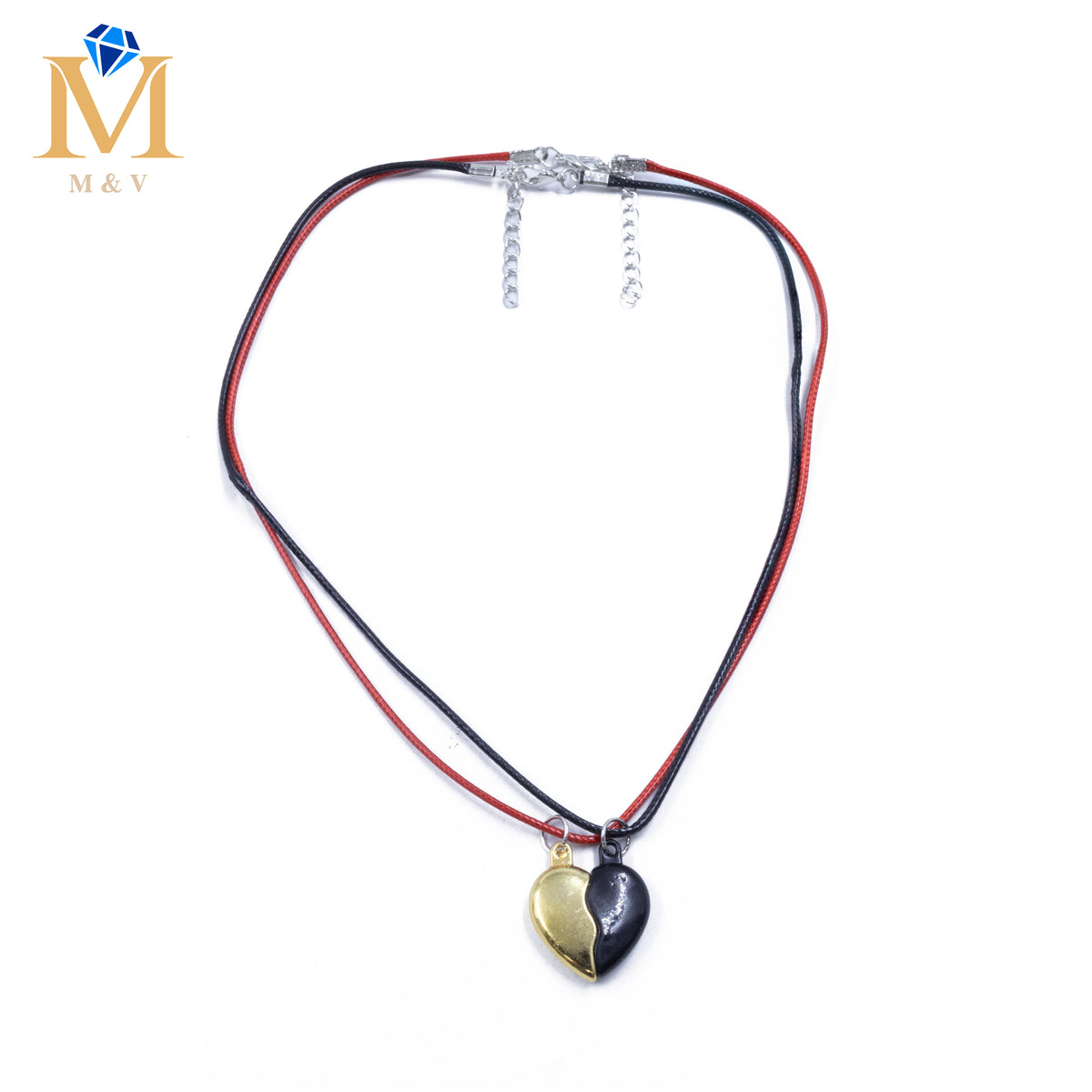 Collares en Pareja de corazón M10 Acero Inoxidable