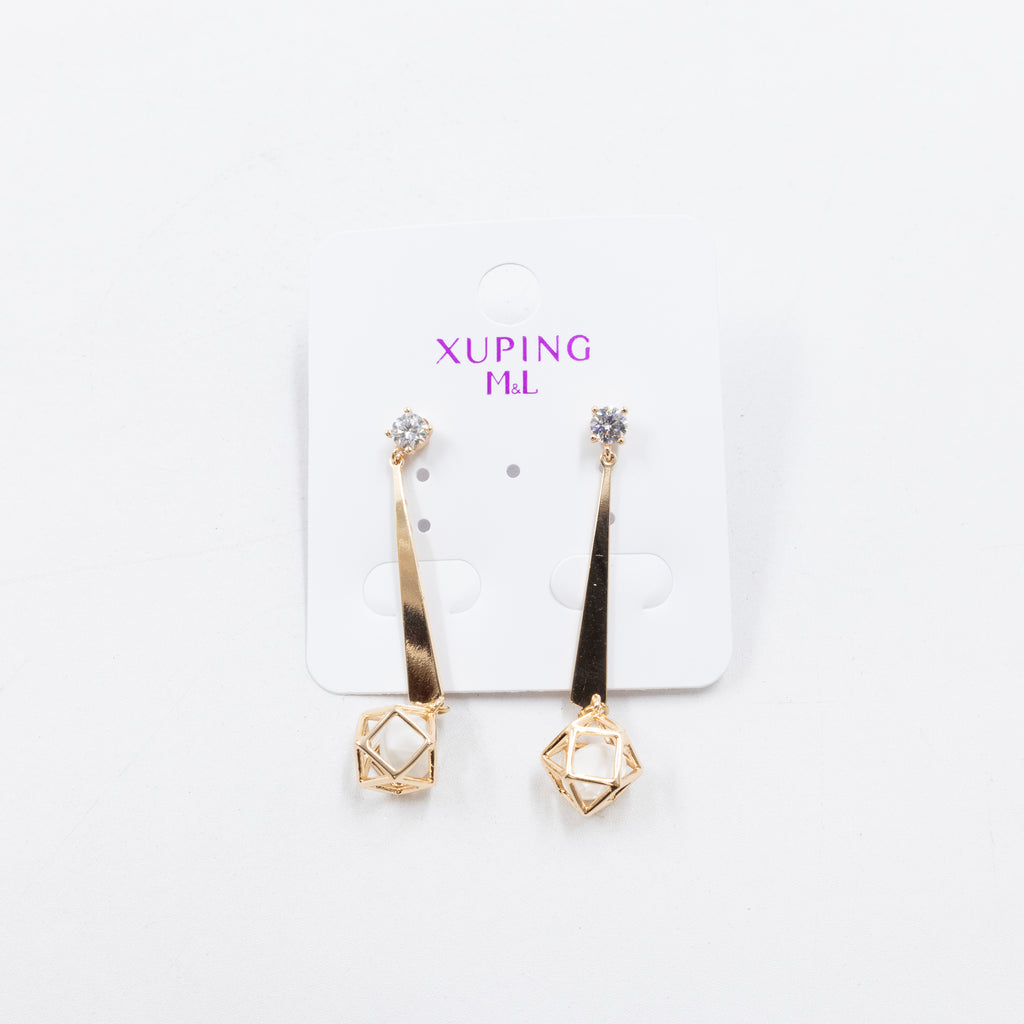Aretes Dorados Xuping de Aro M6 Oro Laminado