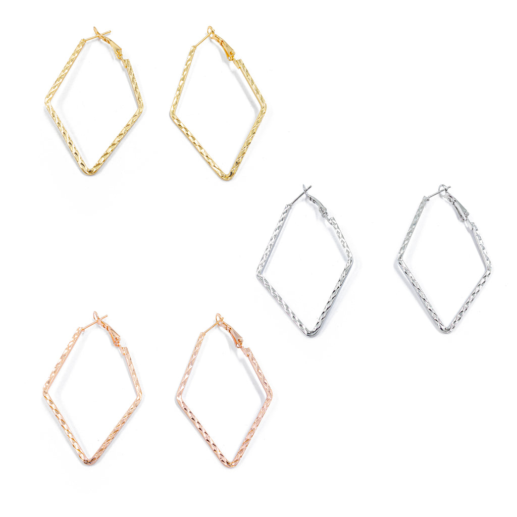 Paquete de 3 pares de Arracadas M1 Oro Laminado