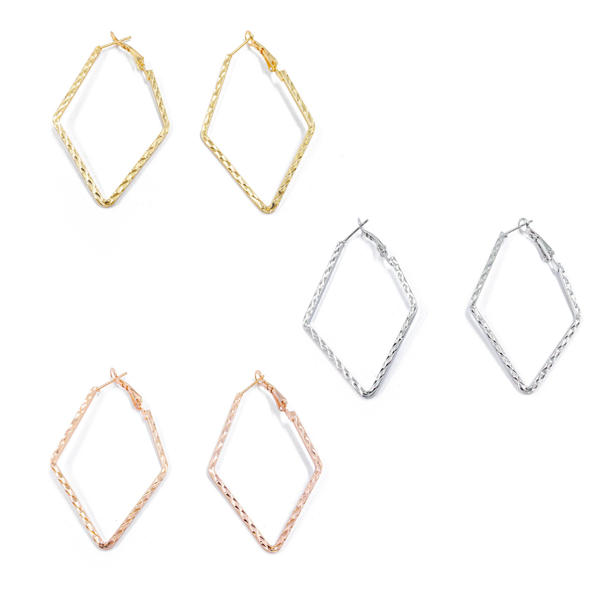 Paquete de 3 pares de Arracadas M1 Oro Laminado