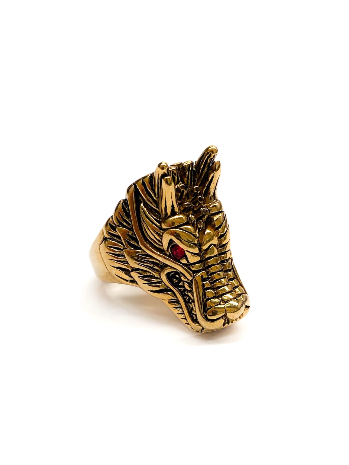 Anillo Dorado y Plateado de Animales M1 Acero Inoxidable