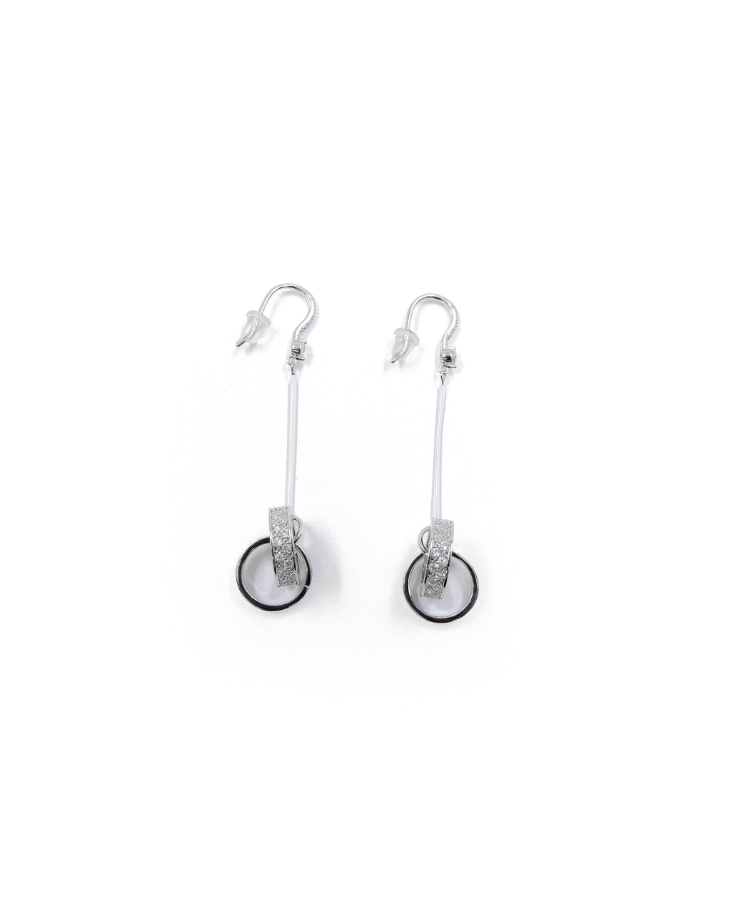 Aretes Largos Ansheli Plateados M22 Oro Laminado
