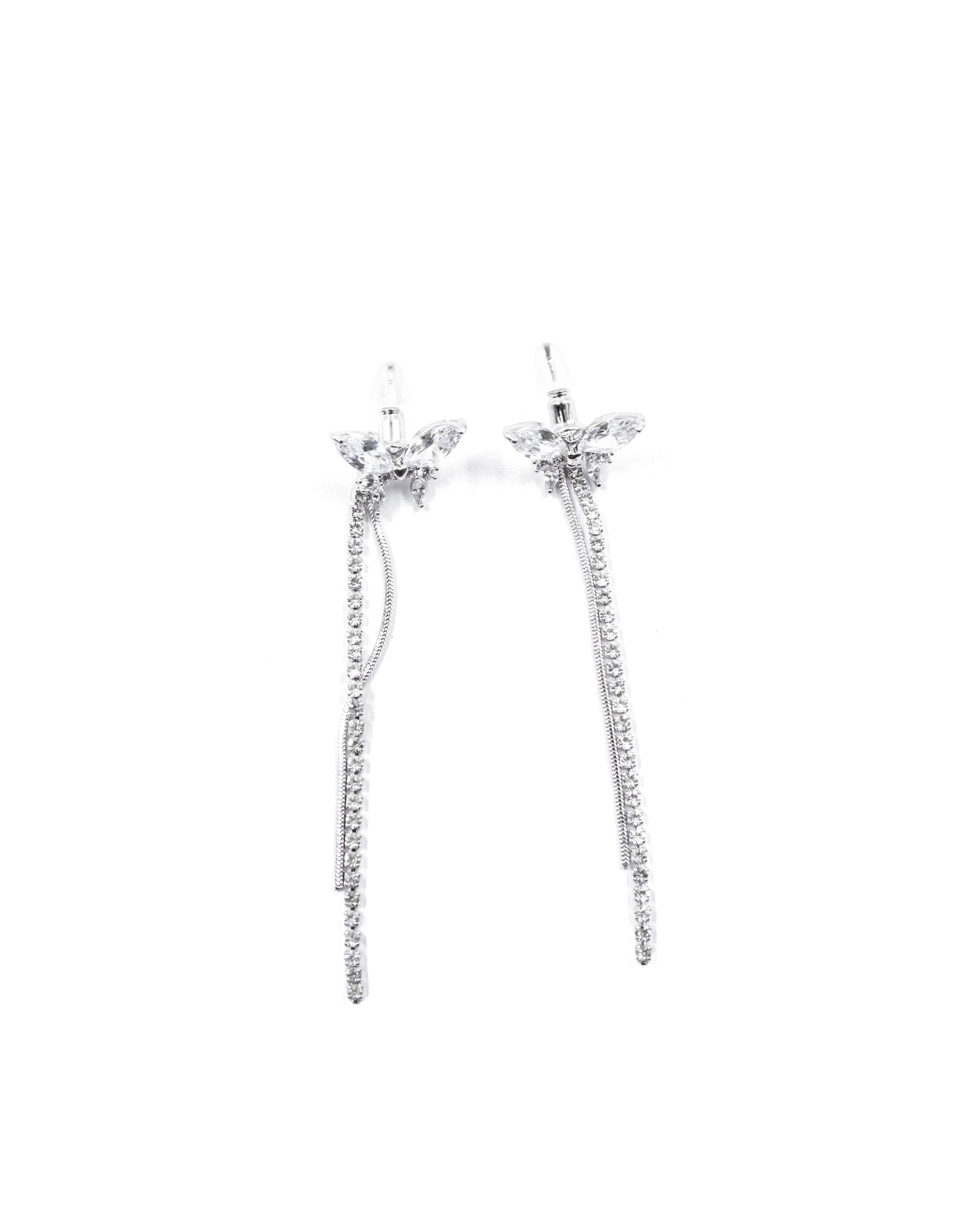 Aretes Largos Ansheli Plateados M20 Oro Laminado
