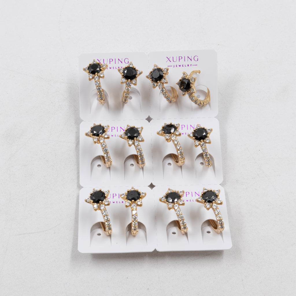 Paquete de 6 pares de Aretes Xuping Dorado M4 Oro Laminado