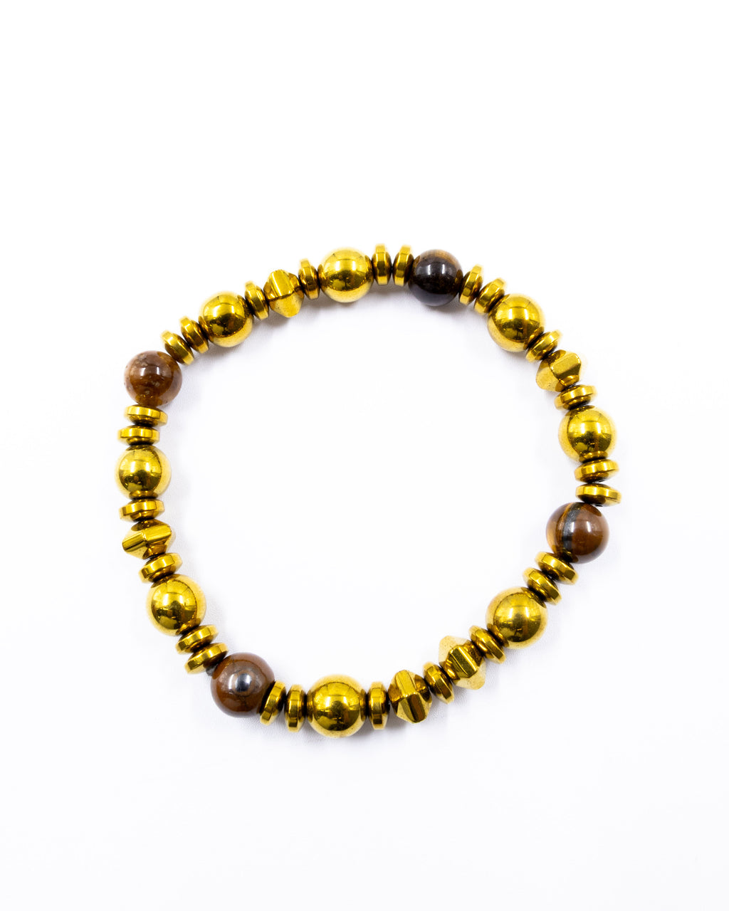 Pulseras brillantes con cuentas - M3 Oro Laminado