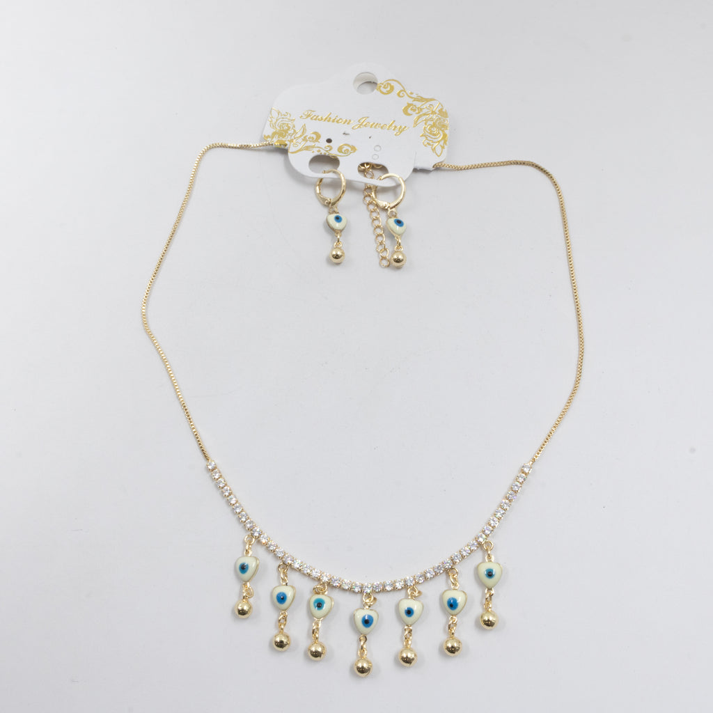 Conjunto Dorado de Ojo Turco M1 Oro Laminado