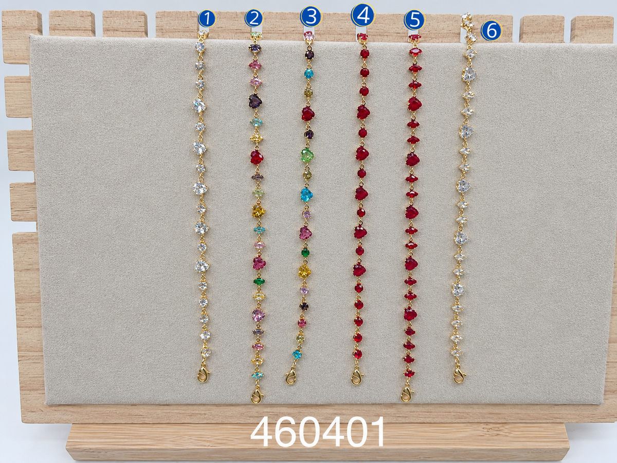 [12/SEPTIEMBRE/26] Pulseras Doradas con piedras M2 Oro Laminado